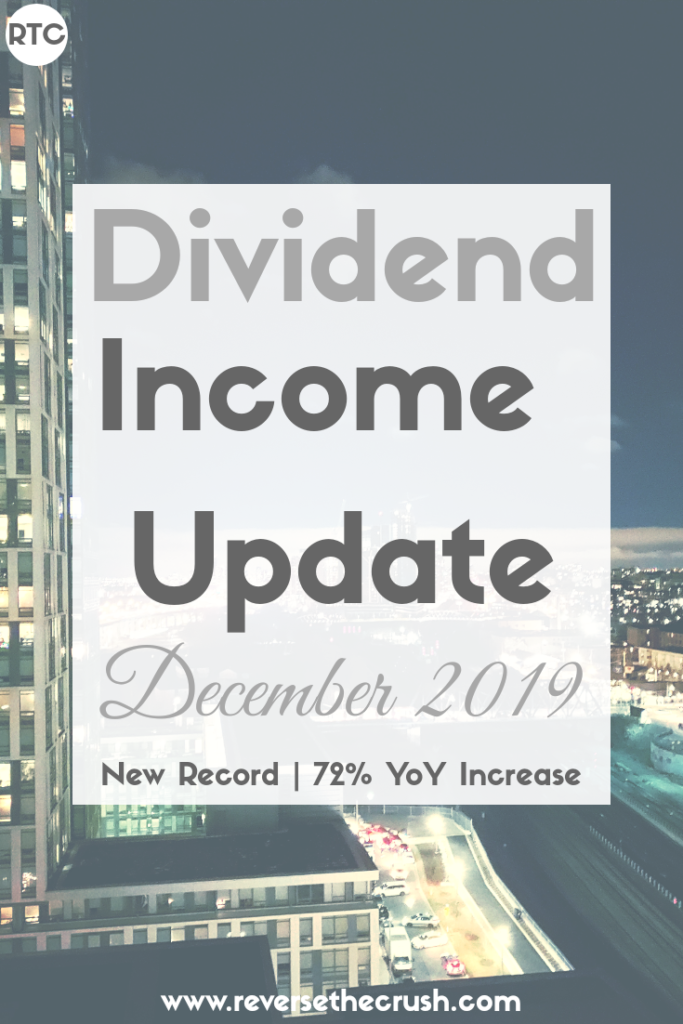 Dividend Income Update December 2019 | New Record & 72% YoY Increase | Pin me!