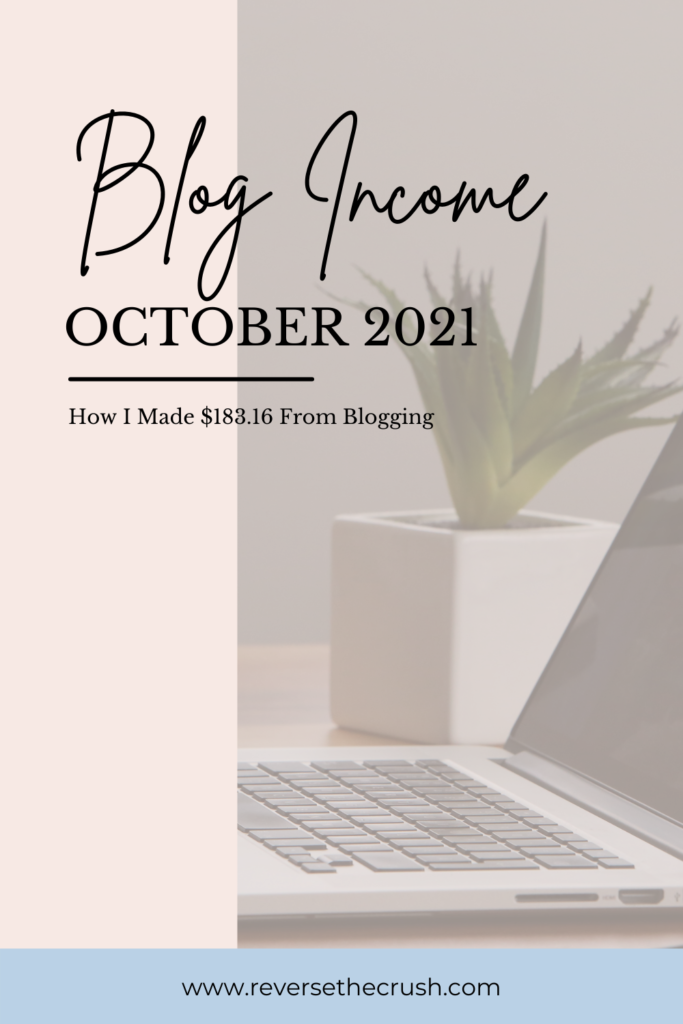Save the blog income report October 2021 to Pinterest